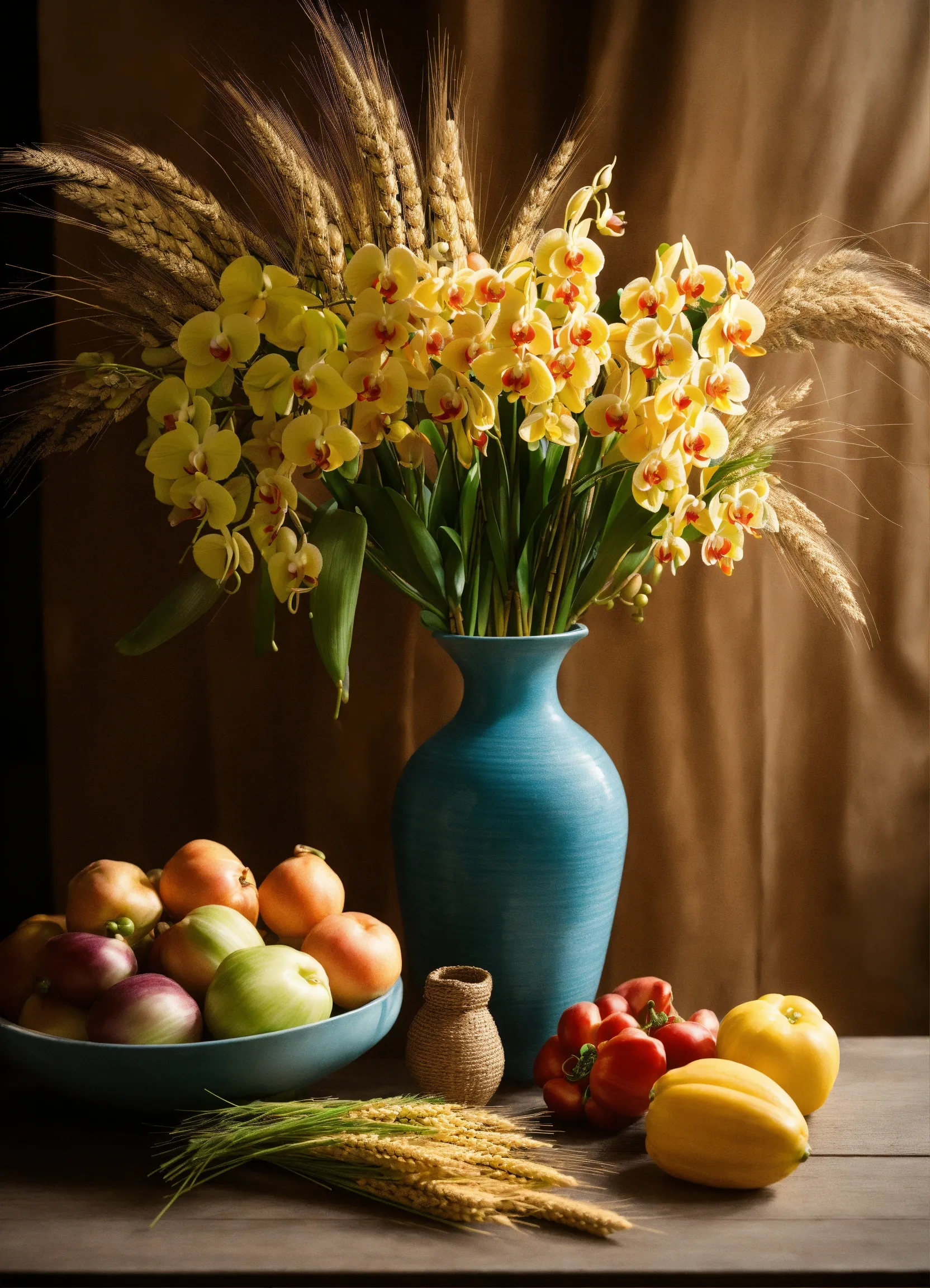 Reading nook with flowers